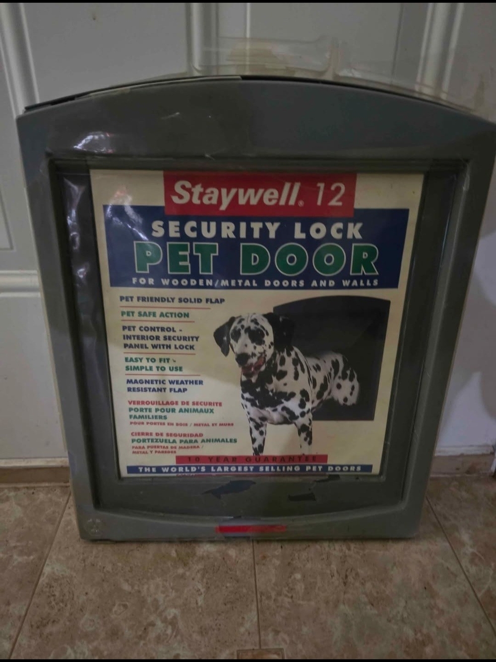 Staywell Security Lock Dog Door - Security Lock Pet Door - Gray